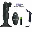 Pretty Love Black Plug - Model z Rotacją, Wibracjami i Pilotem USB