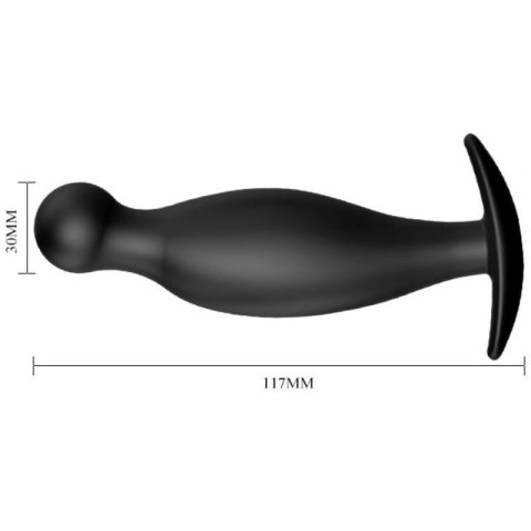 Pretty Love Korek Silikonowy Czarny 11,7 cm - ergonomiczny model z uchwytem