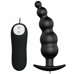 Pretty Love Plug anatomiczny silikonowy 12 trybow wibracji czarny
