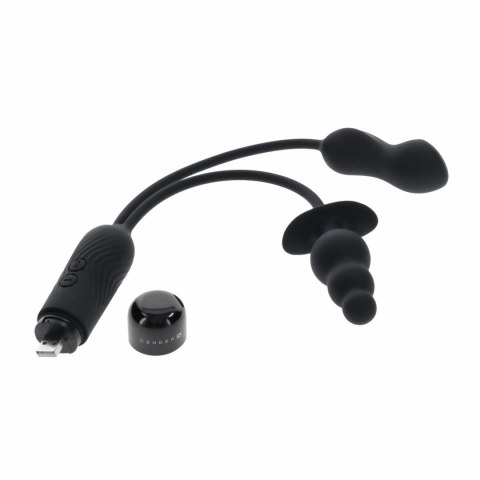 Evolved Novelties Double My Pleasure czarny system wibracyjny duo