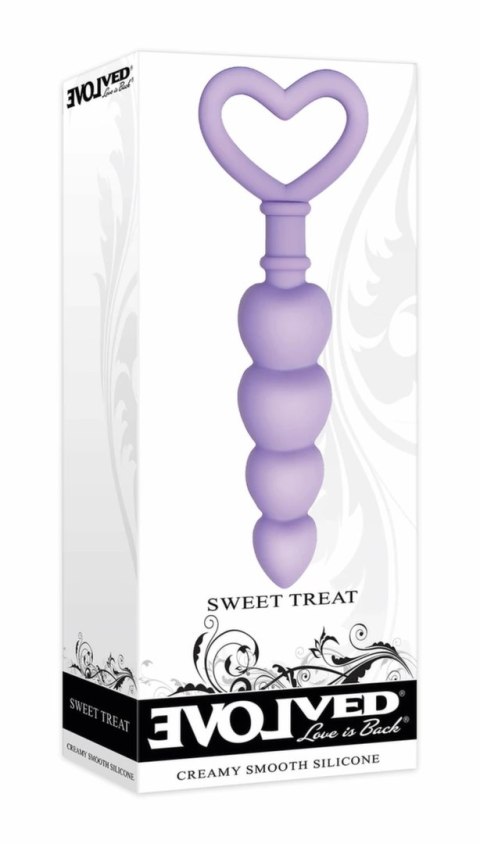 Evolved Novelties Sweet Treat fioletowe koraliki silikonowe serca