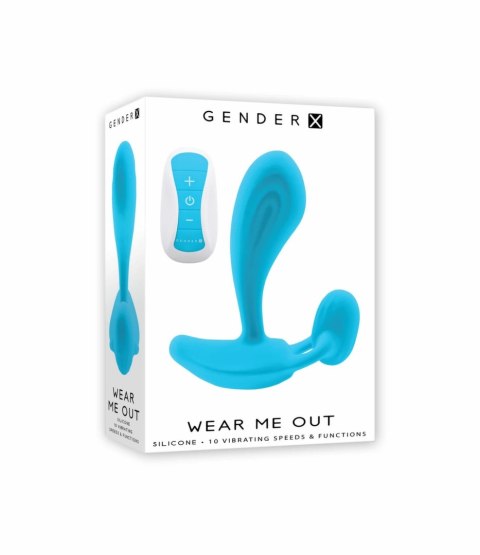 Evolved Novelties Wear Me Out model turkusowy z podwojnym silnikiem