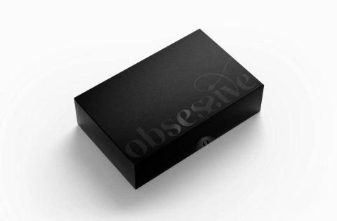 Obsessive Freedom Euridia biustonosz czarny z geometrycznym wzorem