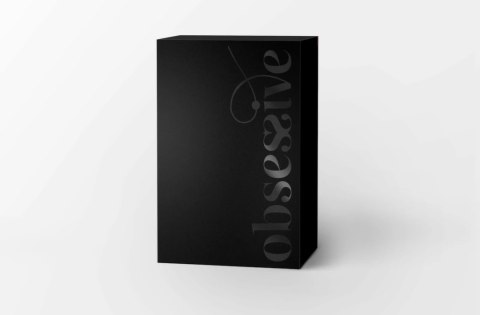 Obsessive Freedom Euridia biustonosz czarny z geometrycznym wzorem