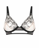 Obsessive Vila Blanes Bra czarny - haft, złote detale, regulacja