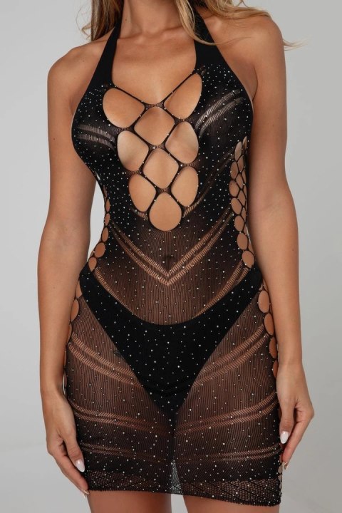 Passion Dress Glitter Amethille Black - elastyczna sukienka z brokatem