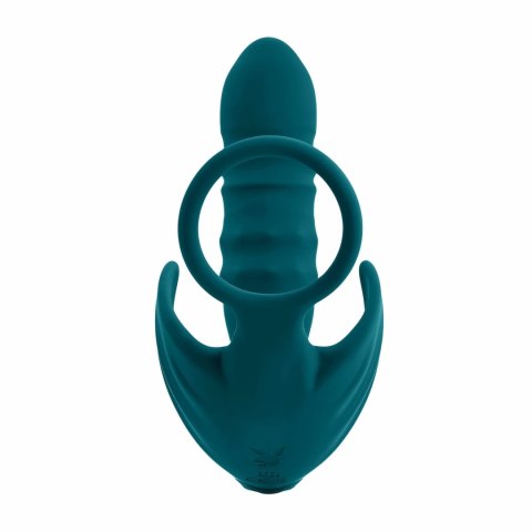 Playboy Bring It On Green - wielofunkcyjny system intymny z pierścieniem i wibracjami