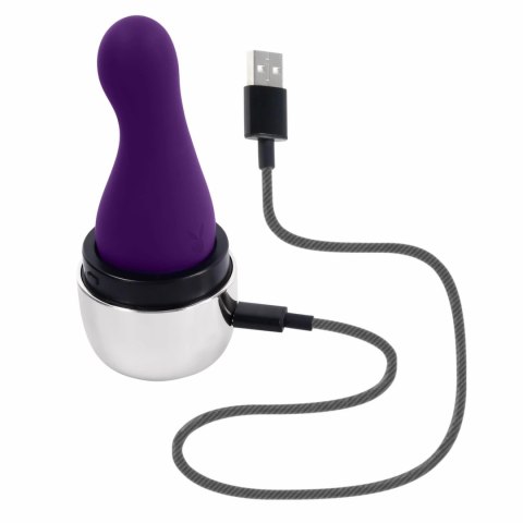 Playboy The Jet Set Vibe Purple - Elegancki wibrator silikonowy USB
