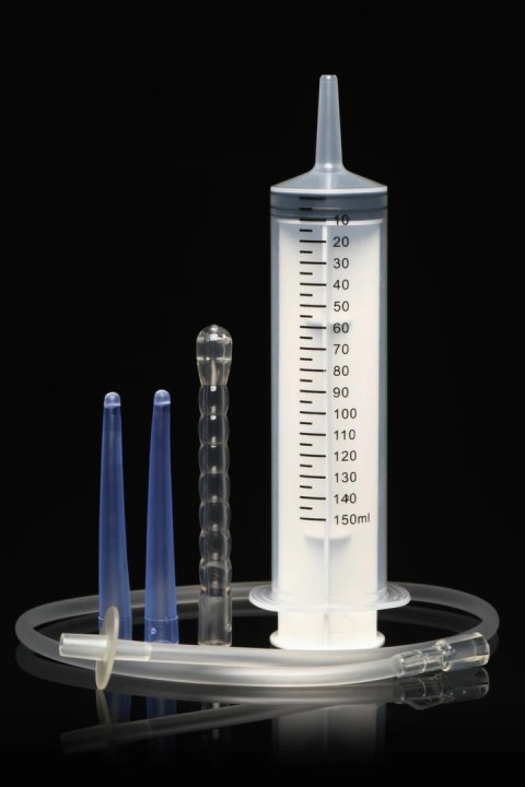 XR Brands Enema Syringe 150 ml z 3 końcowkami i przewodem 60 cm