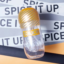 Sauce Honey Cup - Model z miękką teksturą i spiralnym kanałem 24-28mm