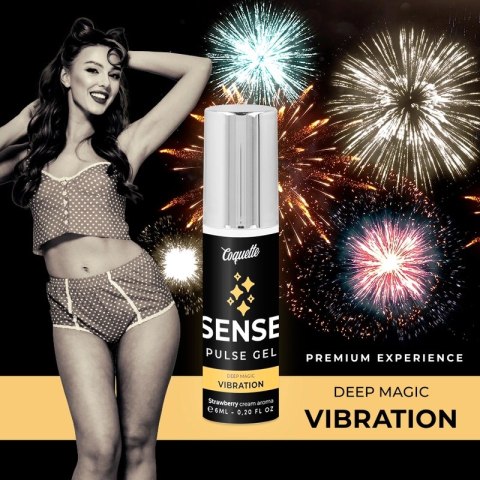 Coquette Chic Desire Pulse - żel intymny truskawkowy, 6 ml, efekt pulsacji