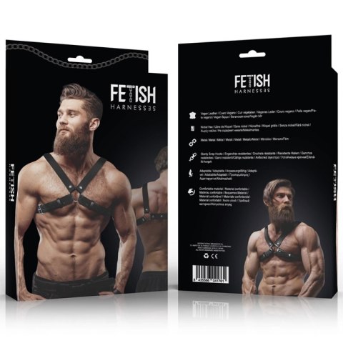 Fetish Submissive Attitude Uprząż Męska Bulldog Regulowana Eco Skora