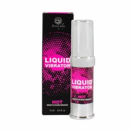Secret Play żel intymny w płynie 15ml - system wibracyjny, truskawka z kremem