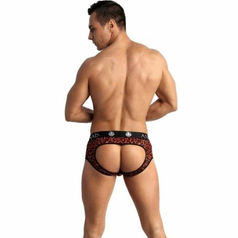 Anais Men Tribal Jock Bikini M - czerwona mikrofibra, nadruk zwierzęcy
