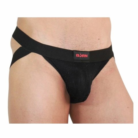BURN Jockstrap 003 błyszczący czarny S - nowoczesny design, komfort
