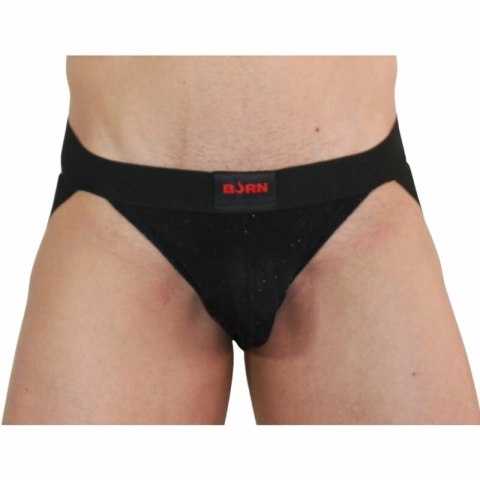 BURN Jockstrap 003 błyszczący czarny S - nowoczesny design, komfort