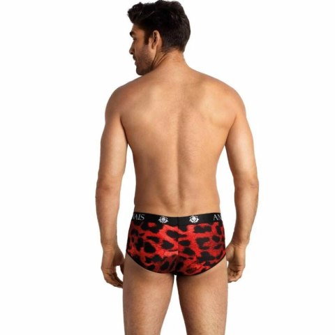 Anais Men Savage Brief L - Sportowy kroj, czerwony animal print
