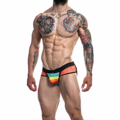 Cut4Men Jockstrap Rainbow XL - sportowa bielizna, ergonomiczny fason