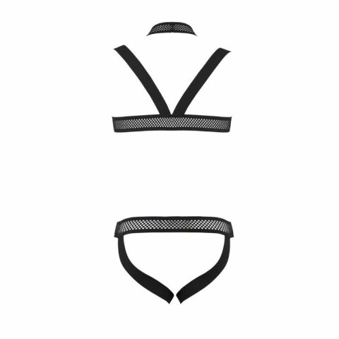 Passion Jacob 043 Komplet Czarny S/M - Nowoczesny Design, Certyfikat Oeko-Tex