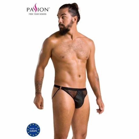 Passion Slip Open Luke Black S/M - nowoczesne figi z poliuretanu