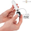 INTENSE RICO - Kompaktowy Wibrujący Model Pingwin USB, 8 Trybow, Biały