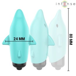 Intense Echo Delfin - Niebieska kulista maszyna intymna, 8x4,7 cm, IPX6