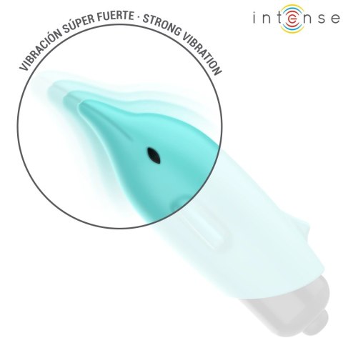 Intense Echo Delfin - Niebieska kulista maszyna intymna, 8x4,7 cm, IPX6