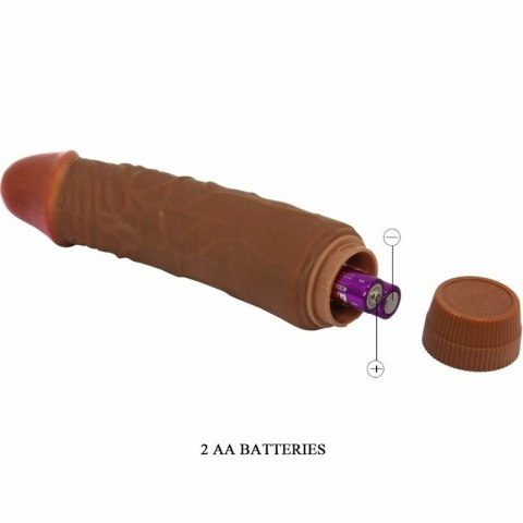 Baile Jeff wibrator anatomiczny 19,5 cm mulatka TPR z wibracją