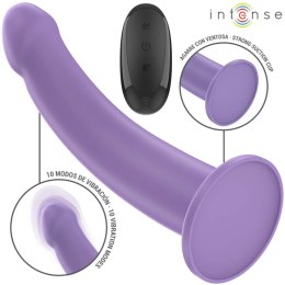 Intense Eddie model wibrujący 17,5 cm fioletowy z pilotem USB