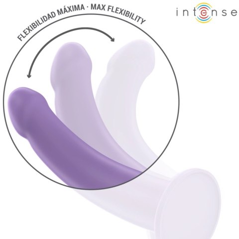 Intense Eddie model wibrujący 17,5 cm fioletowy z pilotem USB