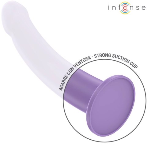 Intense Eddie model wibrujący 17,5 cm fioletowy z pilotem USB