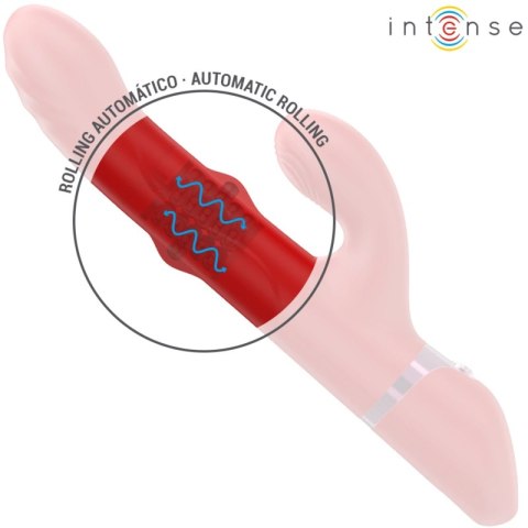 Intense LELE wielofunkcyjny masażer rotacyjno-oscylacyjny czerwony USB