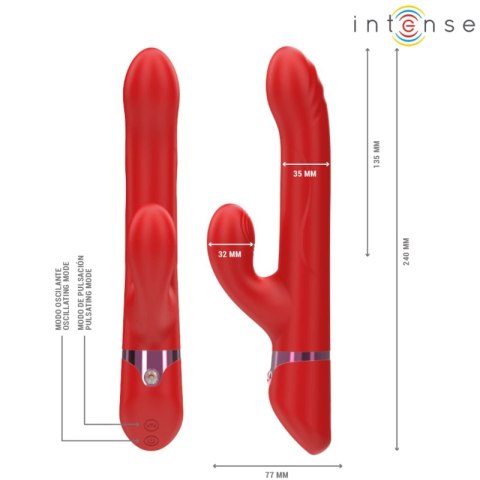 Intense LELE wielofunkcyjny masażer rotacyjno-oscylacyjny czerwony USB