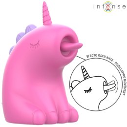 Intense Pinkie 360 - obrotowy stymulator z motywem jednorożca, fuksja