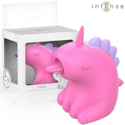 Intense Pinkie 360 - obrotowy stymulator z motywem jednorożca, fuksja