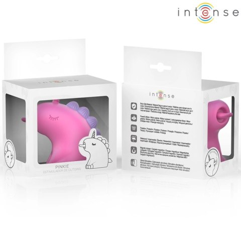 Intense Pinkie 360 - obrotowy stymulator z motywem jednorożca, fuksja