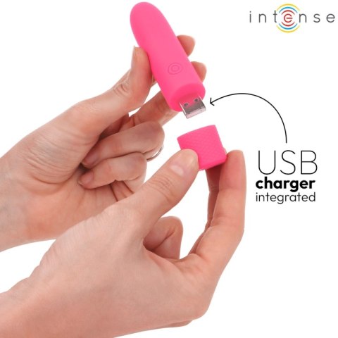 Intense Symone Rożowa Kula Wibracyjna USB 8 Trybow 10x2,2 cm