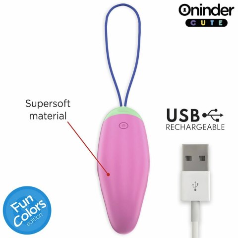 ONINDER CUTE Jajko Wibrujące 360° App IPX7 Silikonowe Kolorowe USB