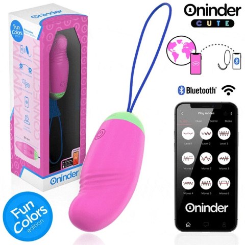 ONINDER CUTE Jajko Wibrujące 360° App IPX7 Silikonowe Kolorowe USB