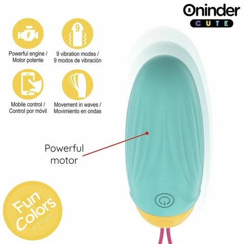 ONINDER CUTE Silikonowe Jajko Wibracyjne Sterowane Aplikacją Bluetooth IPX7
