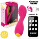 Oninder Cute Master - Wibrująca maszyna intymna G z aplikacją, rożowo-żołta 12,5 cm