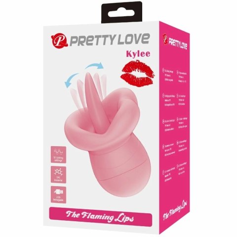 Pretty Love Kylee - językowy stymulator łechtaczki, 10 trybow, cielisty