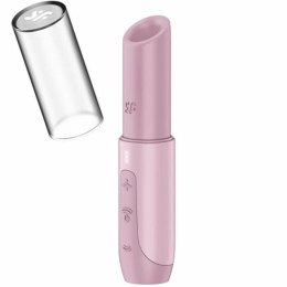 Satisfyer Secret Kiss Wave kompaktowy masażer Air Wave rożowy USB-C