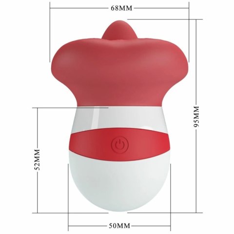 Pretty Love Mina - symulator ruchu języka, czerwony, 10 trybow, USB