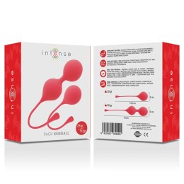 Intense Kendall Red - Zestaw Piłek do Ćwiczeń Kegla, silikon, 28 g i 50 g