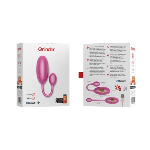 ONINDER Tokyo Rożowy System Wibracyjny z Aplikacją 7,5x3,2cm IPX7