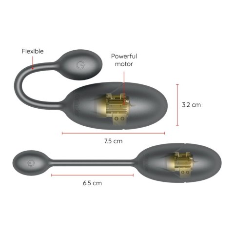 ONINDER Tokyo model jajko wibrujące czarne 7,5x3,2cm Bluetooth APP