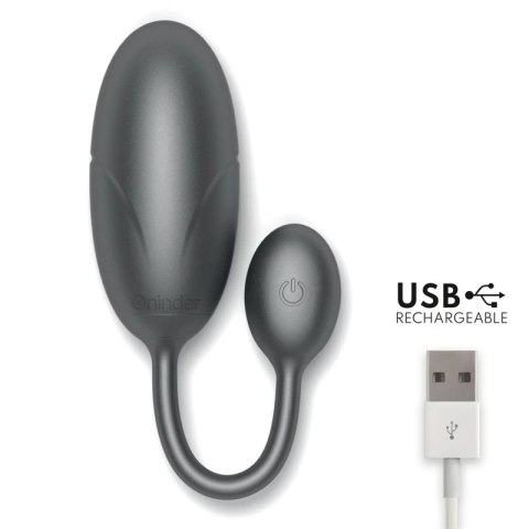 ONINDER Tokyo model jajko wibrujące czarne 7,5x3,2cm Bluetooth APP