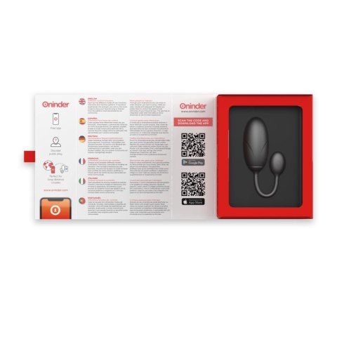 ONINDER Tokyo model jajko wibrujące czarne 7,5x3,2cm Bluetooth APP
