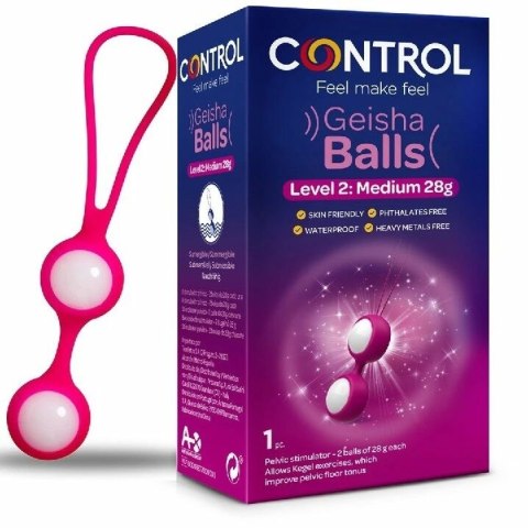 Control Geisha Balls Poziom II 2x28g silikonowe, wodoodporne kulki
